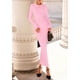 thumbnail image 2 of Vestido Suéter PRETTYGARDEN Otoño Invierno 2025 de Punto Acanalado Rosa, 2 of 7