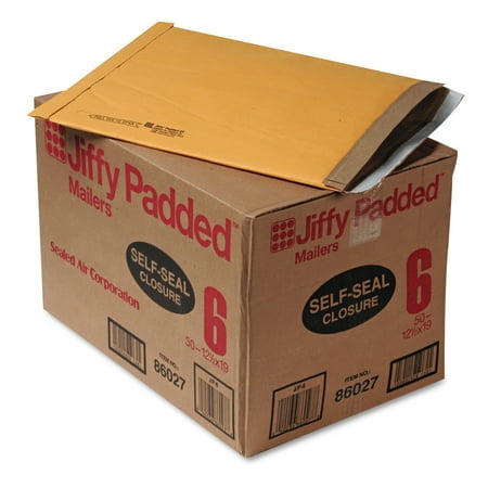 - Sealed Air Jiffy Padded Self Seal Mailer, #6, 12 1/2 x 19, Natural Kraft, 50/CT