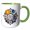 Green/White, variant on 3drose, Best Champion Ever. a Mandala Gift for an American Football Player, 15oz Two-tone Red Mug