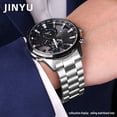 thumbnail image 5 of Correa de acero inoxidable con extremo curvo para reloj Seiko Timex Citizen Casio, para hombre, 20 mm, 22 mm, correa de metal de alta calidad, cadena de reloj, pulsera, 5 of 5