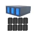 thumbnail image 4 of TISHITA Card Deck Box with 8 Card Dividers Multipurpose Display Sleeved Cards Holder Black Blue, 4 of 8