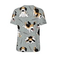thumbnail image 3 of Balery Funny Beagle Active Dog Baseball Jersey for Men Casual Button Down Shirts Short Sleeve Active Team Sports Uniform-4X-Large, 3 of 9