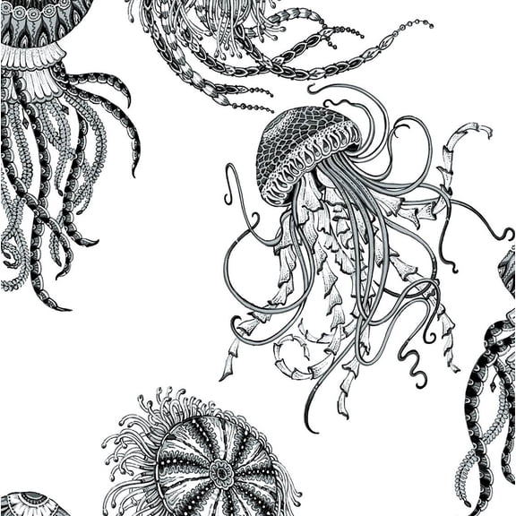 NextWall Inkwell Jellyfish Peel and Stick Wallpaper