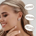 thumbnail image 2 of DESIGNICE 2026 New 3 Pairs Gold Hoop Earrings Set for Women,Chunky Gold Silver Earrings,14K Gold Filled,Hypoallergenic,Small Huggie Hoops,Lightweight Thick Trendy Hoop Earrings, 2 of 7