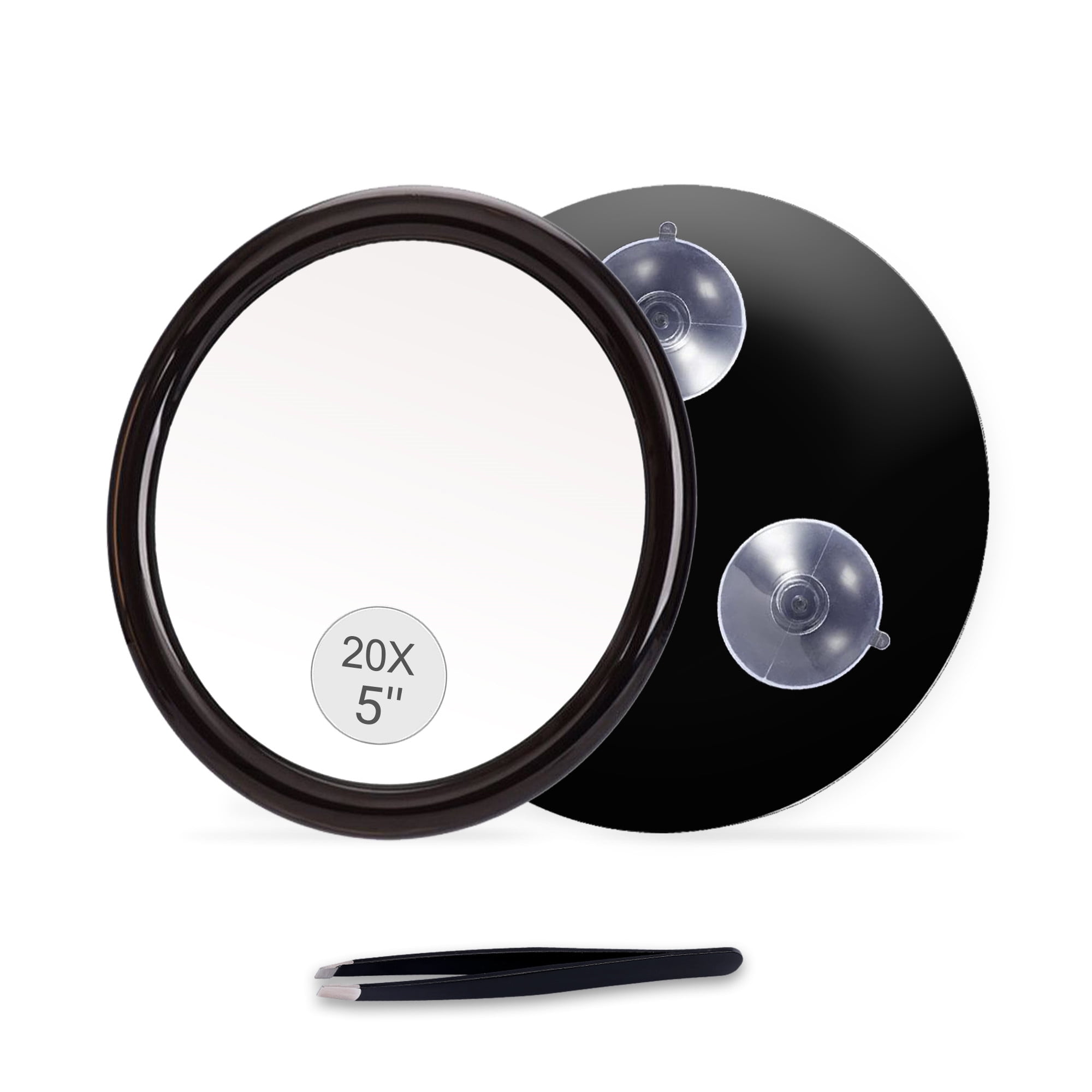Magnifying Mirror with Suction Cups,5" Super 20x Magnification,Travel