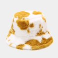 thumbnail image 3 of WTXUE Bucket Hat Faux Fur Hat Winter Printed Thick Bucket Warm Hat Bucket Cap Basin Hat for Women Men Wool Winter Hats Comfort Hat Soft Warm Hat Yellow One Size, 3 of 4