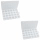 thumbnail image 1 of Caja de almacenamiento, ajustable, transparente, con 24 compartimentos (22 compartimentos fijos + 2 compartimentos divisorios extraíbles) Caja de almacenamiento de joyería clasificada de plástico para, 1 of 5