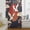 Red, variant on Japanese Style Sheer Curtains 45 Inches Long for Living Room/Bedroom, Modern Cranes Cherry Flower Wave Red Blue Rod Pocket Voile Kitchen Curtains & Drapes Window Treatment 1 Panel, 52"W x 45"L