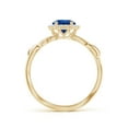 thumbnail image 2 of ANGARA Natural 1 Ct Vintage Inspired Sapphire Flower and Vine Ring in 14K Yellow Gold for Women (Size-6mm) | September Birthstone, Anniversary, Jewelry Gift for Women | Natural Blue Sapphire Ring, 2 of 10