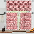 thumbnail image 3 of LALILO Kitchen Curtains and Valances Set of 3 36" Ikat Tie Window Treatment Tiers for Window Decor, 3 of 5