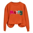 thumbnail image 4 of Chandails d'Hiver Grande Taille pour Femmes Chandail de Noël Décontracté à Col Rond Manches Longues Chandail en Molleton Drôle Chandails à Capuchon Orange m, 4 of 6