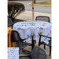 thumbnail image 5 of Outdoor Tablecloth with Umbrella Hole for Patio/Picnic/Party/Camping, Blue Birds Waterproof Table Cloth Square Cover Washable, Funny Cute Snowflake Wire Sparrow (60"x 60"), 5 of 8
