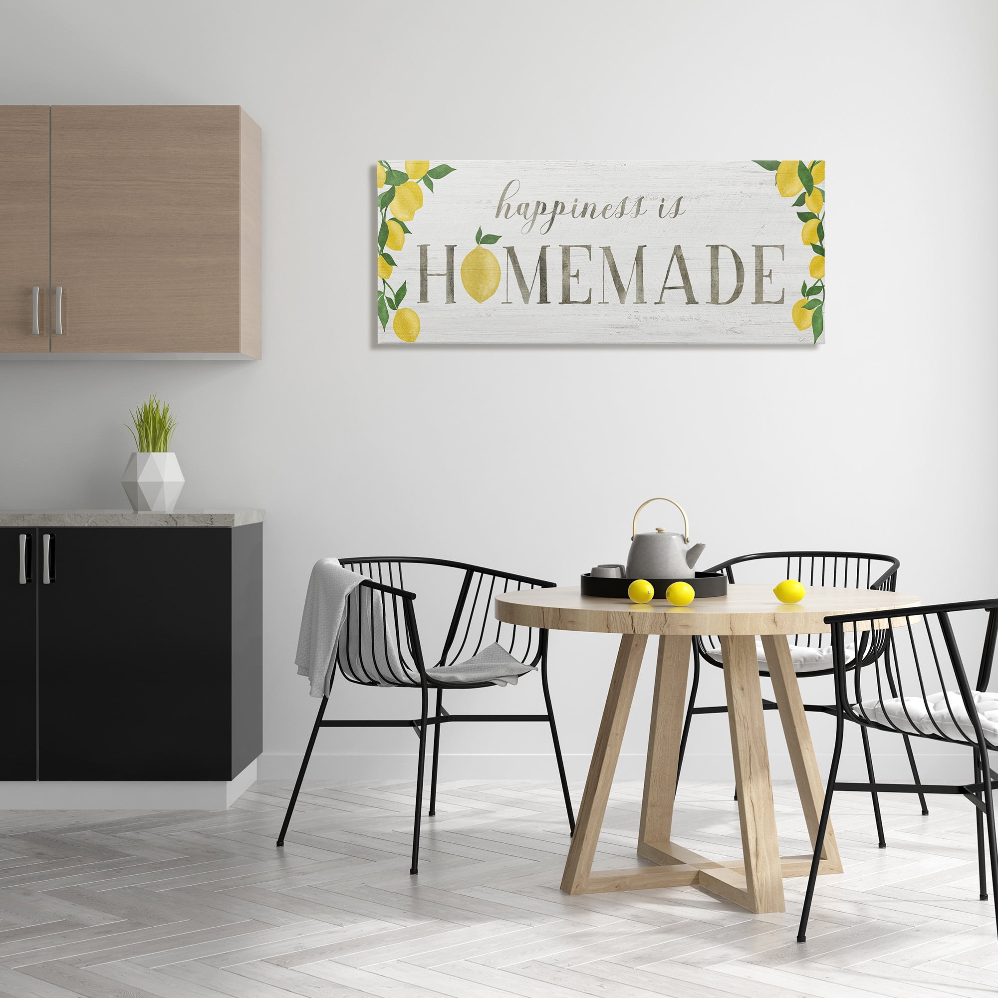 Stupell Industries Happiness Is Homemade Food & Beverage Painting Gallery Wrapped Canvas Art Print Wall Art, 48 x 20