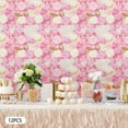 thumbnail image 4 of Miumaeov 12pcs 15*15in Artificial Flower Wall Panels Dahlia Hydrangea Rose Flower Mat Floral Backdrop Decor, 4 of 13