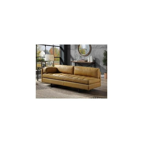 LV01022 - Sofa w/Pillow, Turmeric Top Grain Leather - Radia