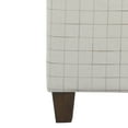 thumbnail image 3 of Wooden Square Ottoman with Grid Patterned Fabric Upholstery and Hidden Storage Beige and Brown - Saltoro Sherpi, 3 of 5