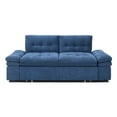 thumbnail image 2 of Sleeper Sofa, Sofa Bed- 3 in 1 Pull Out Couch Bed with Linen Chaise for Living Room, Sofa Sleeper with Pull Out Bed, 3Color (Blue), 2 of 10