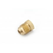 Anderson Metal 704039-06 Fitting Plug/ Fitting Cap LF 7439 Series 5/8 Inch - 18 Thread Size; Fits 3/8 Inch Outside Diameter Tube 45 Degree SAE Flare; Brass; Single; Lead Free