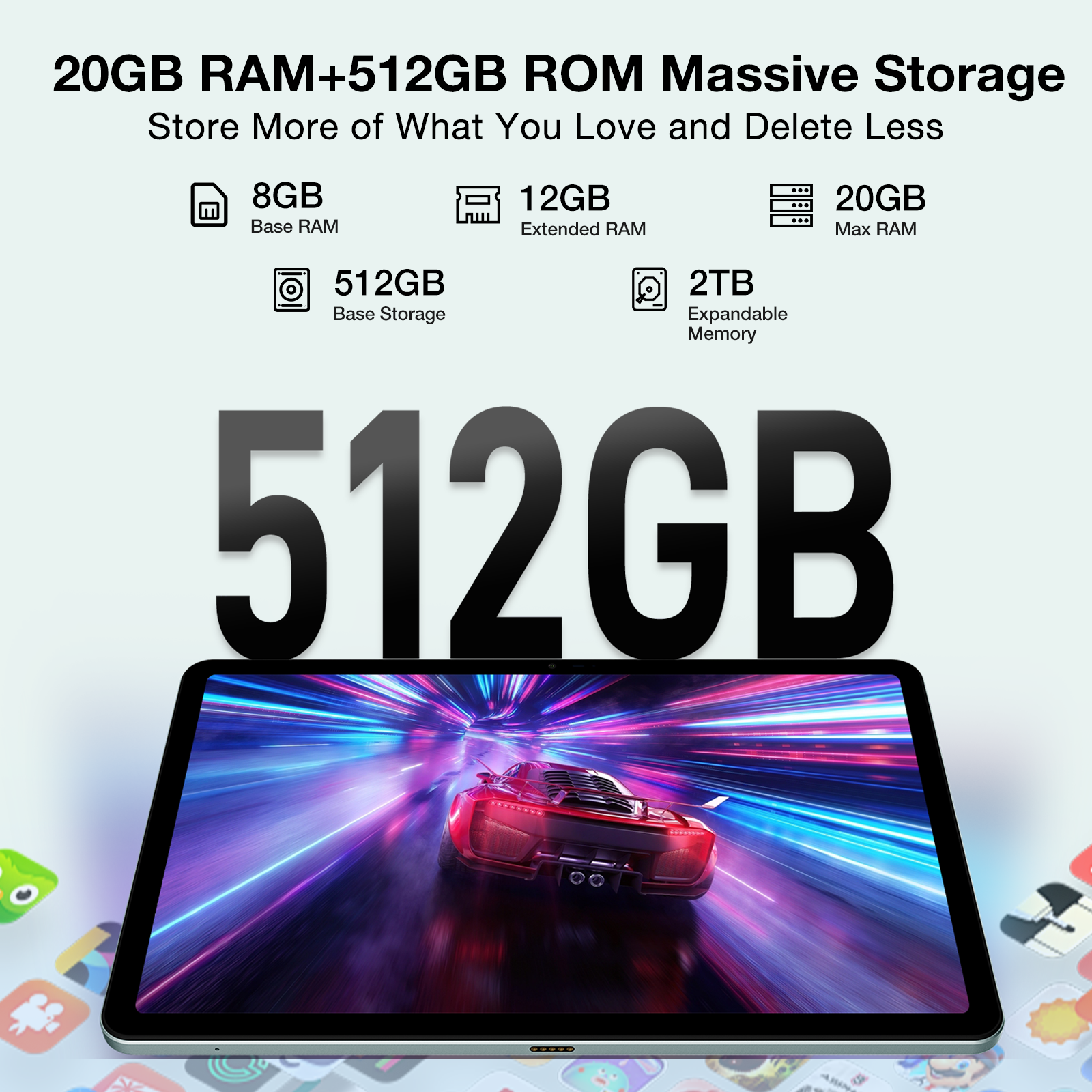 DOOGEE T40 VIP Android Tablet with Keyboard, 20GB+512GB/2TB Expand, 11 inch Tablet Helio G99 Octa-core, Android 14 IPS 1600x2560 Display, 4G LTE Cellular