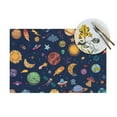 thumbnail image 4 of XMXT Woven Placemats Set of 4, Fantastic Cartoon Universe Stain Resistant Table Runner Anti-Skid Place Mats for Dining Table, 12 x 18 inches, 4 of 6