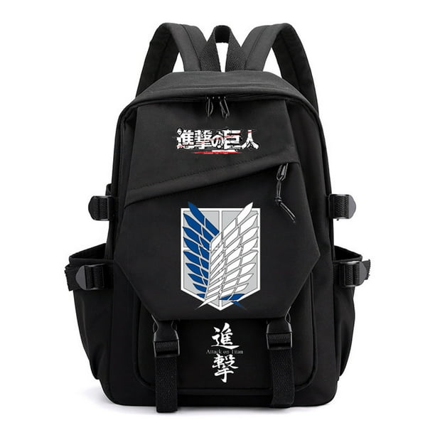 Mochila escolar de anime Attack On Titan para niños