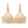 thumbnail image 2 of Fatuov Womens No Underwire Bra Push Up Comfortable Front Closure Bra for Lounge Breathable Full Coverage Light Support Bra, One-Handed Use, Underwear 42B, 2 of 5