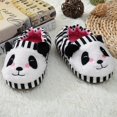 thumbnail image 5 of Pantuflas de peluche de panda rayado, talla 26/27, cálidas de algodón para niños de 1 a 6 años, regalos de Navidad para niños, pantuflas de interior de piel de dibujos animados, 5 of 5