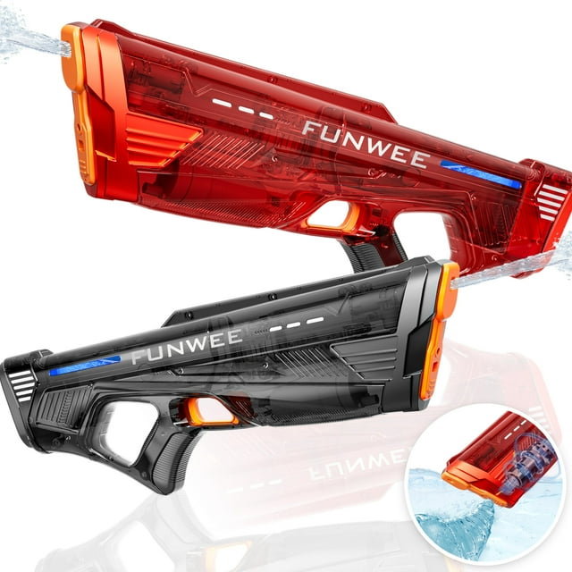 Pistola de agua eléctrica Funwee, paquete de 2, para niños y adultos