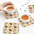thumbnail image 7 of Pofeuu Print Leather Coasters Set of 6, Round Cups Mugs Mat Pad for Home Kitchen Heat Resistant Drink Coasters,Square, 7 of 7