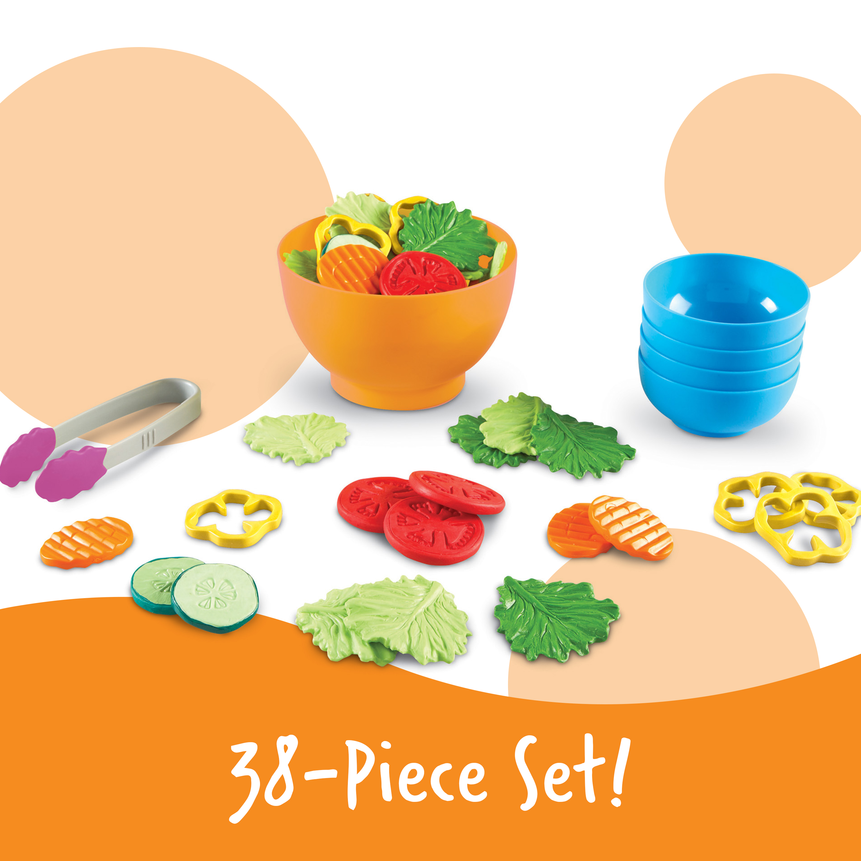Learning Resources New Sprouts Garden Fresh Salad Playset, Play Pretend Kitchen Activity Preschool Toy for Kids Girls Boys Ages 2 3 4+ Year Old - image 2 of 5