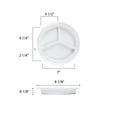 thumbnail image 2 of Excellante Nustone White Melamine Dinnerware Collection 8 3/4" Deep Compartment Plate, Comes in Dozen, 2 of 3