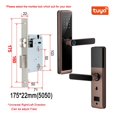 thumbnail image 2 of Door Lock, Biometric Fingerprint Door Lock DB20 Black Smart Lock Tuya App Remote Unlocking Keyless Lock Electronic Door Lock ,Easy to Install, 2 of 4