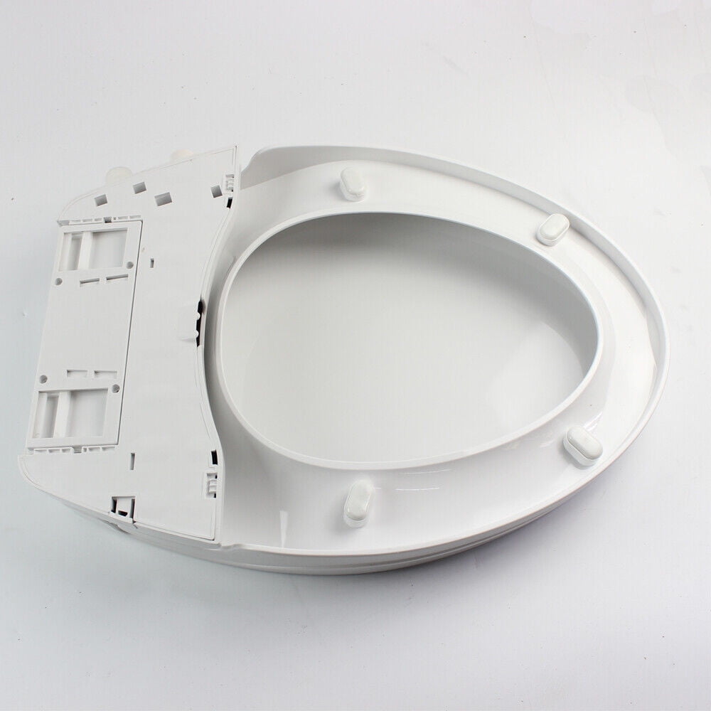 Miumaeov Non-Electric Bidet Toilet Seat Elongated Toilet Seat White Bidet Attachment for Toilet D Style
