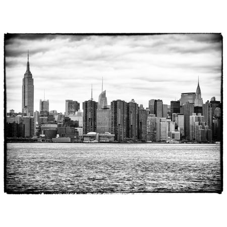 Landscape View Manhattan with the Empire State Building and Chrysler Building - New York Print Wall Art By Philippe