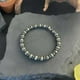 thumbnail image 5 of Positivo para la suerte unisex de latón y Ironstone elástico de cuentas pulsera para hombres mujeres desgaste diario estilo boho, 5 of 5