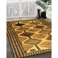 thumbnail image 2 of Ahgly Company Indoor Square Traditional Dark Orange Persian Area Rugs, 7' Square, 2 of 6
