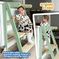 thumbnail image 6 of HARPPA Foldable Toddler Kitchen Tower, Standing Tower for Kids Age 1.5-6 Years,Sage Green, 6 of 13
