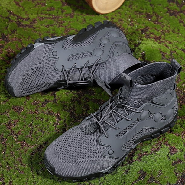 Zapatos Acuaticos Aquashoes Zapatos de senderismo Botines de tobillo Trabajo de caña alta para viajes al aire libre (38) Gris Likrtyny Tenis De Mujer Tenis De Hombre