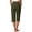 03# Army Green, variant on Women Striped Linen Shorts Elastic Waist Drawstring Bermuda Shorts with Pockets Summer Boho Beach Lounge Short Khaki S