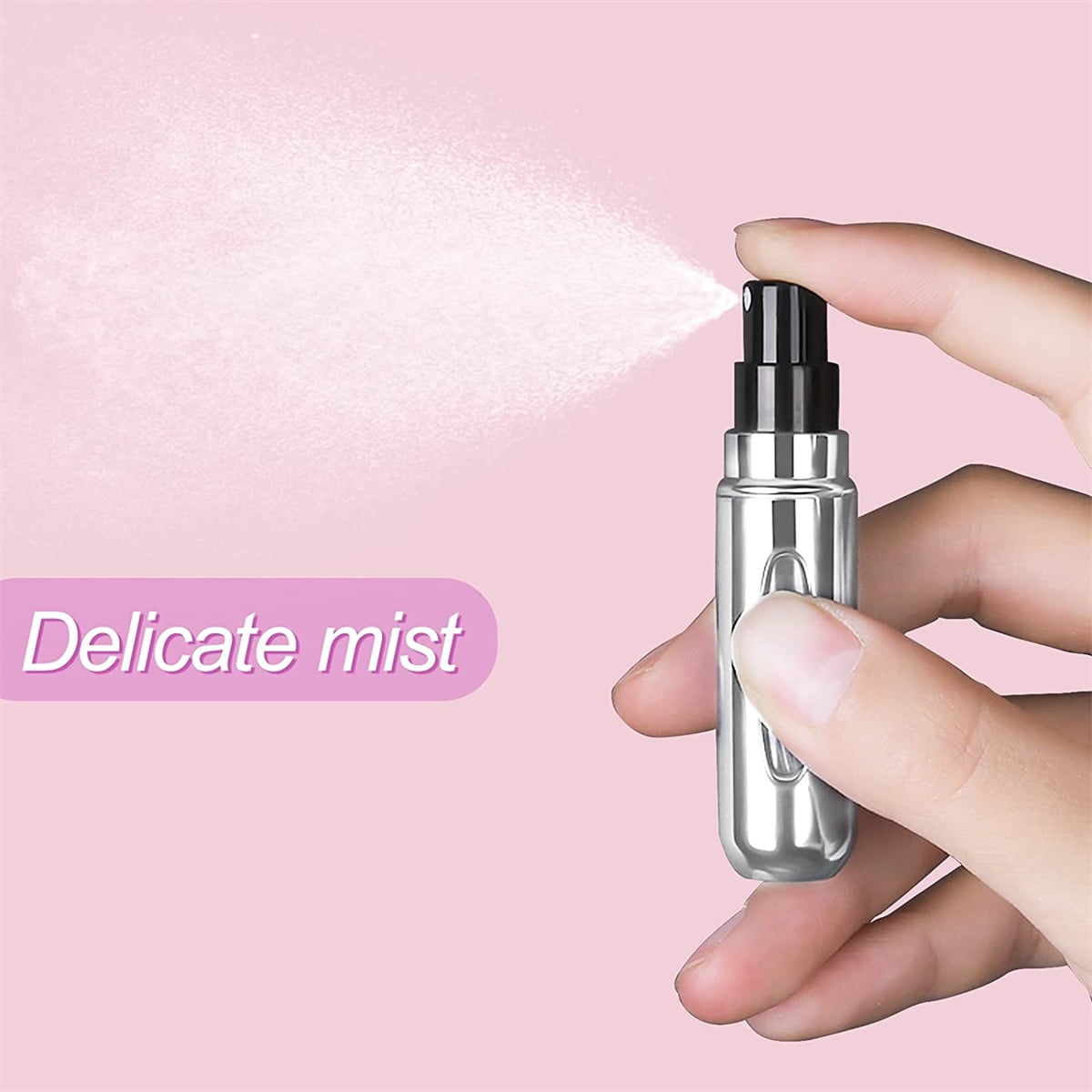 HINNASWA Censung Portable Mini Refillable Perfume Empty Spray Bottle Atomizer Pump Case for Traveling and Outgoing 3 Pcs Pack of 5ml, Adult Unisex