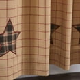 thumbnail image 3 of Primitive Applique Bingham Star Panel Pair Window Curtains 84x40, 3 of 5