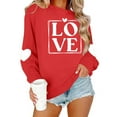 thumbnail image 4 of Dgankt Women Clothing Valentines Day Sweatshirt for Women Funny Love Heart Shirts Casual Valentine Pullover Long Sleeve Tops XS-XL, 4 of 8