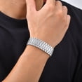 thumbnail image 7 of VNOX Stainless Steel Watch Band Link Bracelet for Men, Silver or Gold Gift Jewelry, 7 of 7
