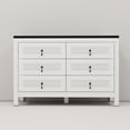 thumbnail image 3 of Twin Fins Modern 48-Inch White 6-Drawer Accent Sideboard Cabinet, 3 of 8