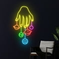 thumbnail image 2 of Handmadetneonsign Cosmic Hand Neon Light, Welt Hand Led Light, Planet Hand Neon Sign, Universe, 2 of 5