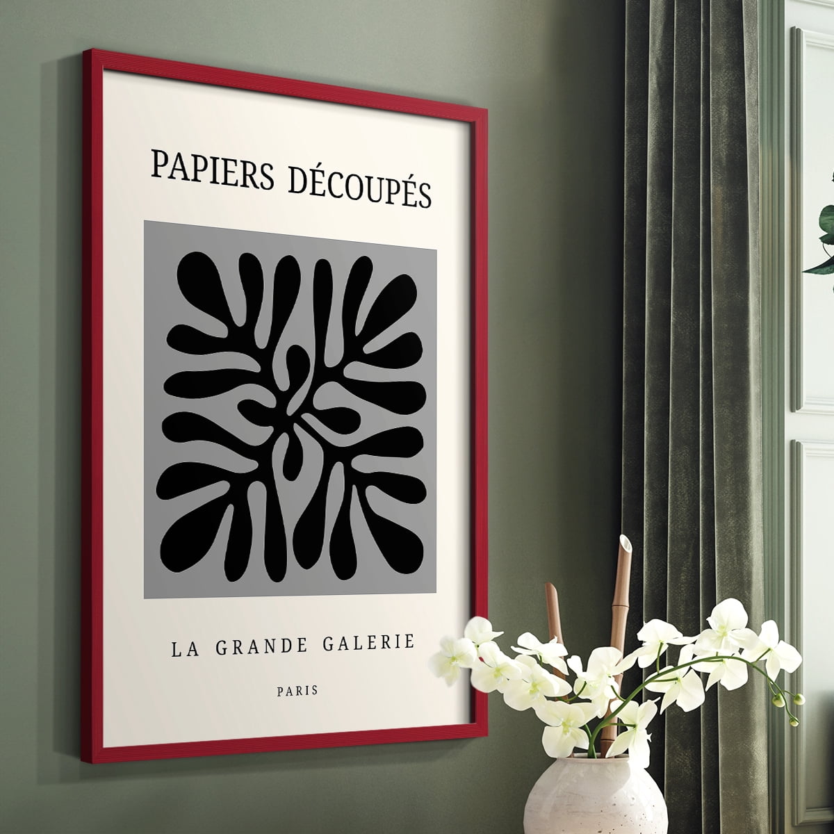 Matisse CCCXCVI in Red Solid Wood 11 x 14 Framed Print