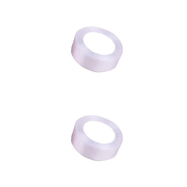 Ounissouiy Cinta de papel de regalo Decoraciones de boda Accesorios para manualidades de bricolaje Cintas de poliéster de peso ligero Navidad Cumpleaños Blanco 01 2piezas Ounissouiy CBP274891