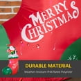 thumbnail image 4 of Outsunny 5ft Christmas Inflatables Outdoor Decorations Santa and Penguin Standing in Sock with Candy Cane Gift Box, Blow-Up LED Yard Christmas Decor, 4 of 9