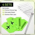 thumbnail image 3 of Juego de etiquetas de equipaje Untethered, paquete de 4 para maletas y bolsos, 3 of 9