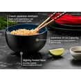 thumbnail image 3 of Ramen Bowl, Japanese Bowls, Noodle Bowls, Large Soup Bowl, Ceramic, Large Capacity, For Ramen, Pho, Udon, Soba, Microwave and Dishwasher Safe, 34 oz, Set of 4 (Black/Navy), 3 of 6